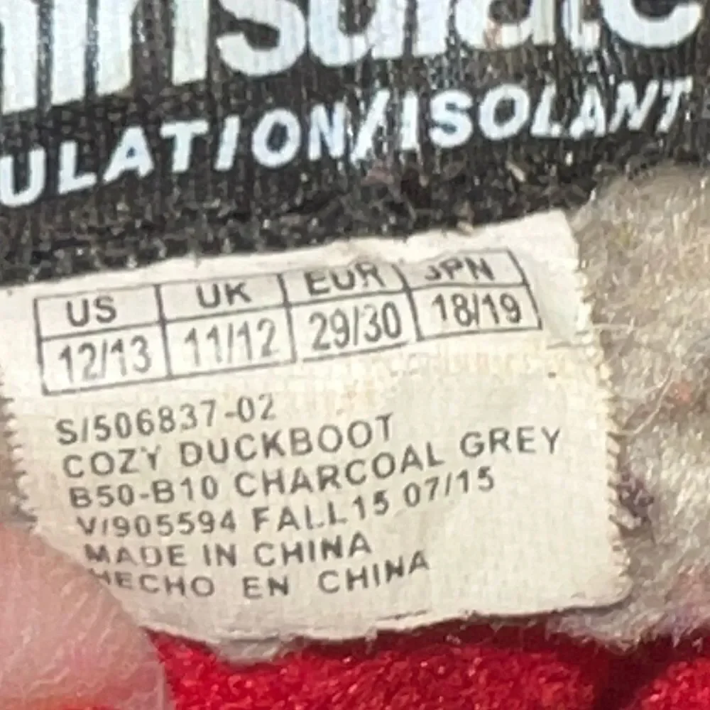 Gap cozy youth duck rain & snow‎ boot with Thinsulate size 12 gorpcore